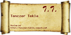 Tenczer Tekla névjegykártya